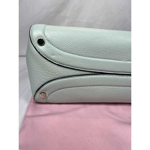 New Kate Spade Knott Pebble Leather Large Satchel Chrystal Blue / Dust bag - Picture 9 of 16